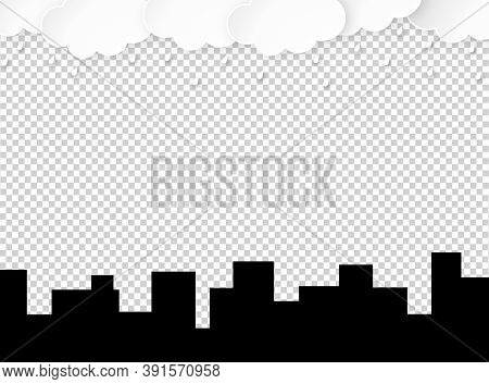 Cloud Rain With Building And Town Isolate On Png Or Transparent  Background, Rain Season, Cloudy Day