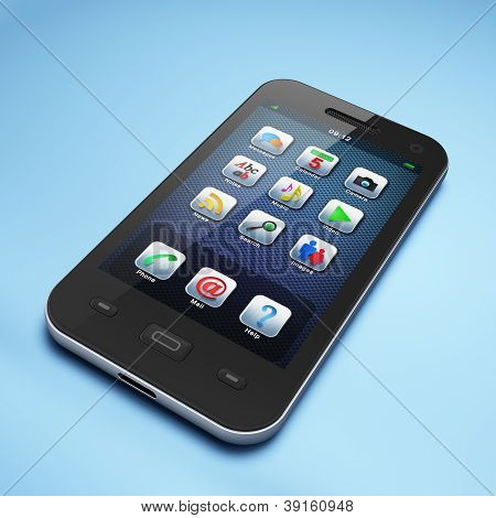 Prachtige zeer-datailed black smartphone