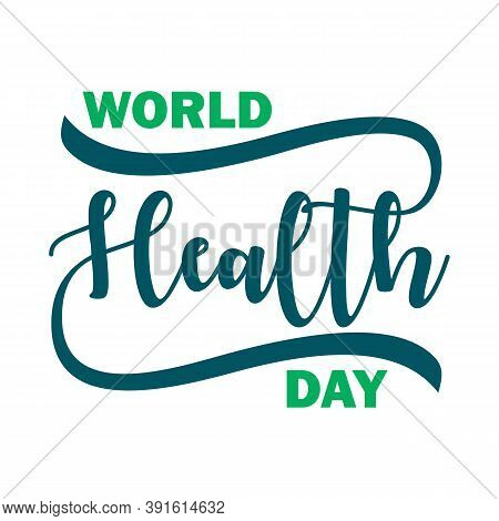 World Health Day Vector Typography Lettering Logo Design Vector, World Health Day Vector Illustratio