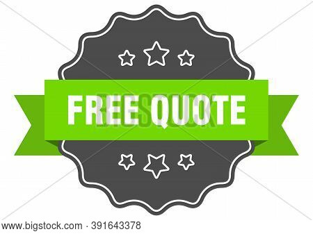Free Quote Label. Free Quote Isolated Seal. Sticker. Sign