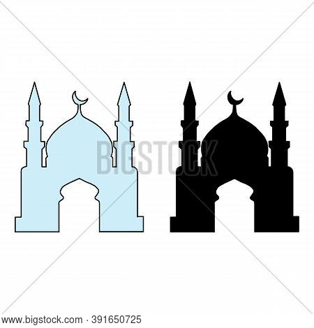 Mosque Icon Isolated On White Background, Mosque Icon Vector Image, Mosque Icon Trendy And Modern Mo