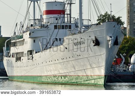 Kaliningrad, Russia - September 30, 2020: The Research Vessel Vityaz Stands On The Roadstead Of The 