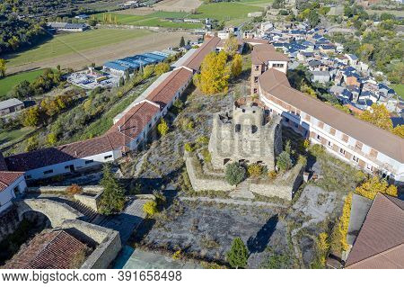 White Tower Of The Citadel Of Castellciutat Castle, In The Seo De Urgell,catalonia Spain