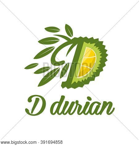 Initial Logo D Durian Fruit Or Brand