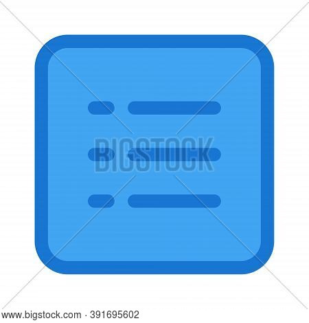 Text Editor Bullet List Icon - Vector Illustration. Toolbar Document Editing Sign.