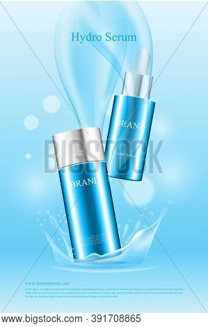 Beautiful Shape Cosmetic Water Product Poster Illustration