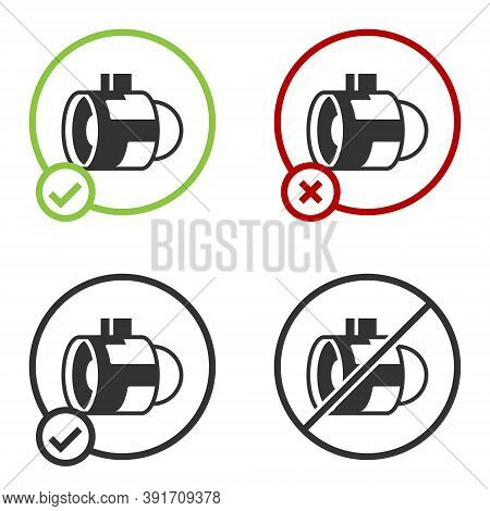 Black Jet Engine Turbine Icon Isolated On White Background. Plane Turbine. Airplane Equipment. Jet P
