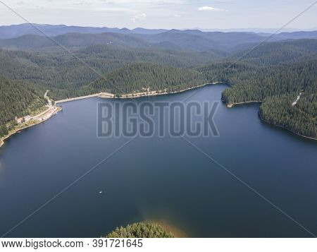 Aerial View Of Golyam Beglik Reservoir, Pazardzhik Region, Bulgaria