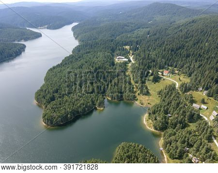 Aerial View Of Golyam Beglik Reservoir, Pazardzhik Region, Bulgaria