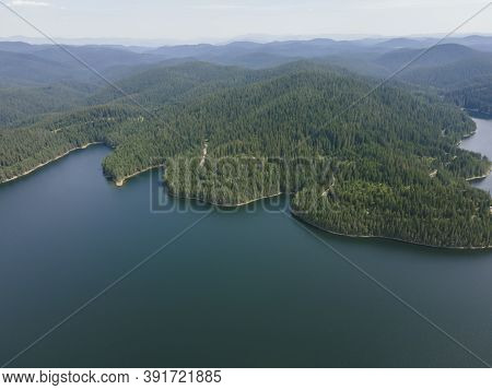 Aerial View Of Golyam Beglik Reservoir, Pazardzhik Region, Bulgaria