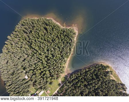 Aerial View Of Golyam Beglik Reservoir, Pazardzhik Region, Bulgaria