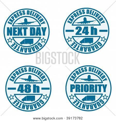Some types of delivery services stamps