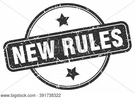 New Rules Grunge Stamp. New Rules Round Vintage Stamp