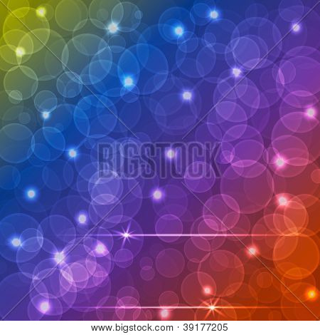พื้นหลัง Bokeh นามธรรมแสง สีต่าง ๆ