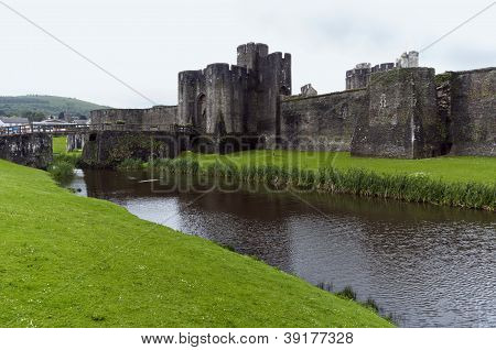 Caerphilly Schloss Eingang
