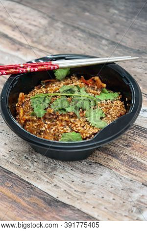 Korean Japchae recipe with chicken, Sweet potato vermicelli, vegetables