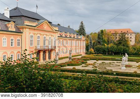 Rococo Chateau With A Distinguished Facade, Magnificent Residence From The 18th Century, Amazing Cas