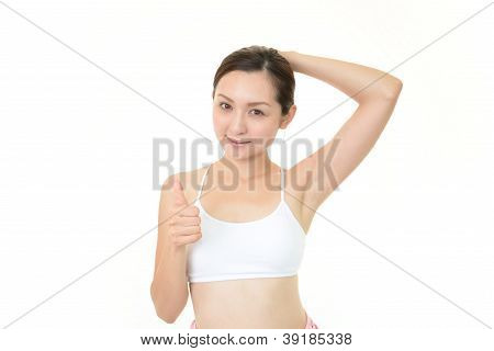 Relaxed woman
