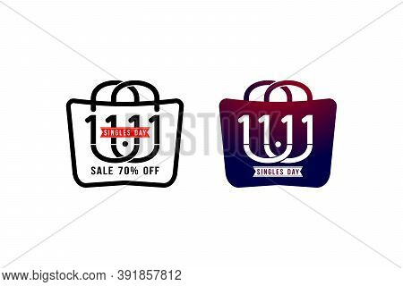 11.11 Sale, 11.11 Online Sale, Singles Day Festival, Number Signs Symbol Of Promotion Sale, Icon Sho