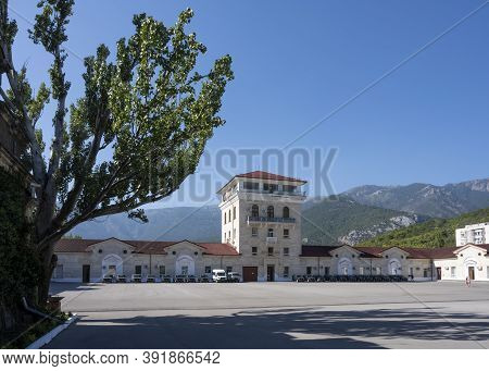 Massandra Winery Building In The Republic Of Crimea, Russia. A Clear Sunny Day On September 15, 2020