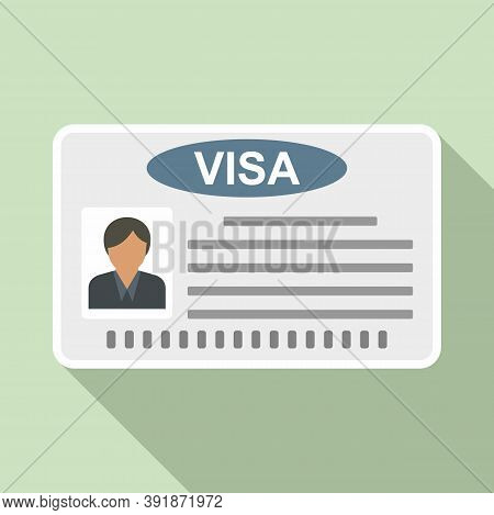 Visa Card Icon. Flat Illustration Of Visa Card Vector Icon For Web Design