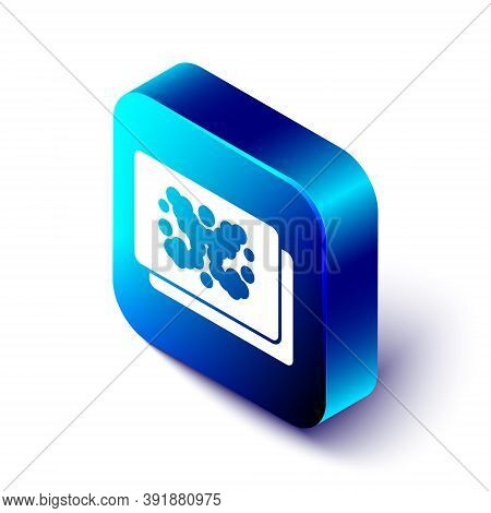 Isometric Rorschach Test Icon Isolated On White Background. Psycho Diagnostic Inkblot Test Rorschach