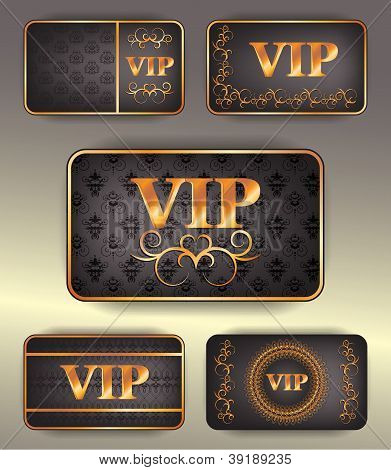 ชุดของบัตร vip ทองลาย