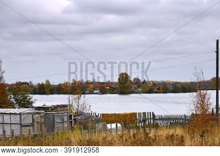 White Sea-baltic Canal And Villages On Its Shores. It Connects The White Sea, In The Arctic Ocean, W