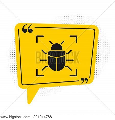 Black System Bug Concept Icon Isolated On White Background. Code Bug Concept. Bug In The System. Bug