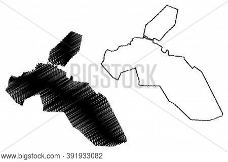 Laayoune City (western Sahara, Morocco) Map Vector Illustration, Scribble Sketch City Of El Aaiun Ma