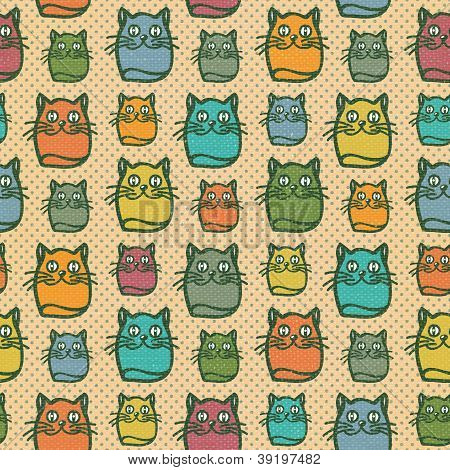 divertente gatto seamless wallpaper sfondo pattern