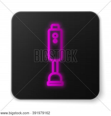 Glowing Neon Line Blender Icon Isolated On White Background. Kitchen Electric Stationary Blender Wit