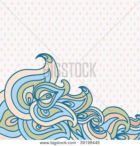 astratto onda e dot vector wallpaper sfondo coperchio motivo floreale
