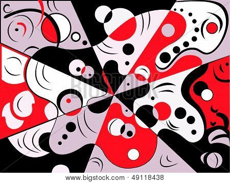 Decorative abstraction in the form of firecrackers