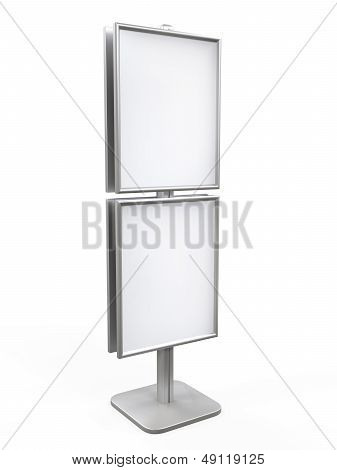 White Display Advertising Stand