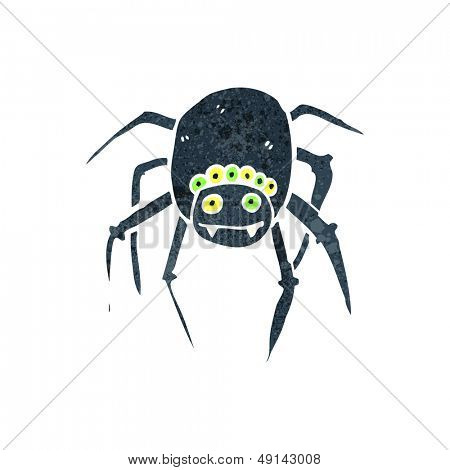 Retro karikatür tarantula