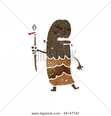 retro tegneserie tribesman