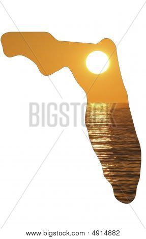 Florida Devlet harita günbatımı