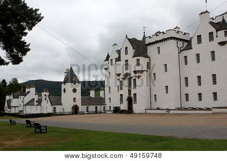 View of Blair castle in Perthshire in Scotland