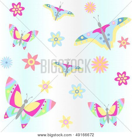 background with butterflies