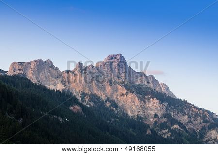 Blue Sky Over A Mountain In Tirol