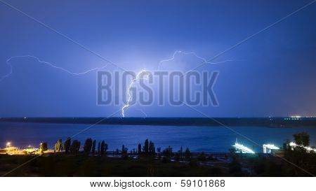Lightning Over The River
