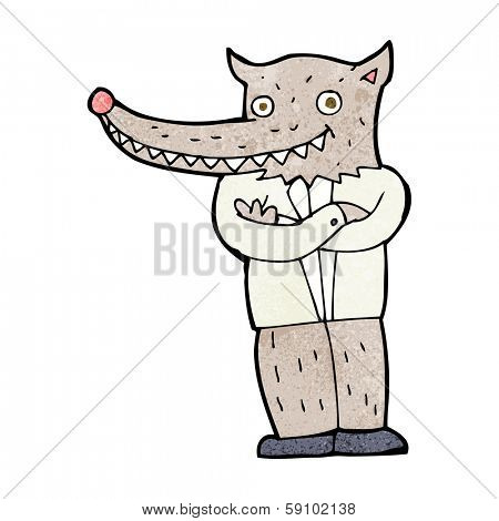 cartoon wolf man
