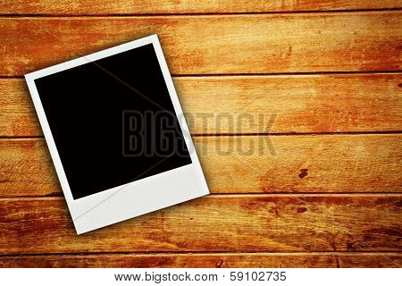 One Photo With Wooden Board Texture