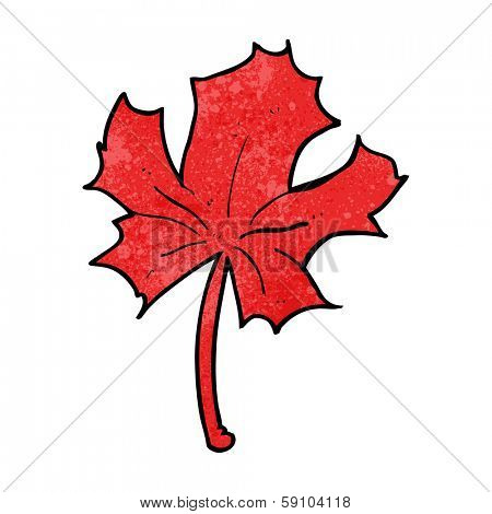 cartoon red maple leaf