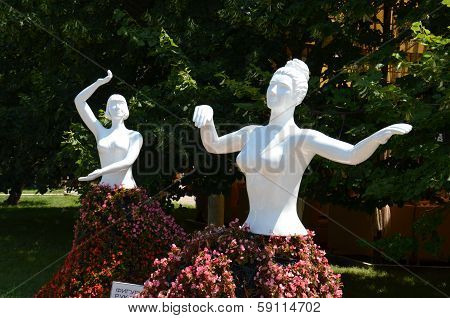 Garden sculpture.