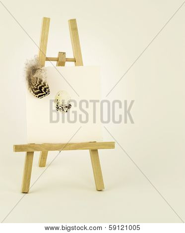 Watercolor Painting Green Speckled Bird's Egg And Feather