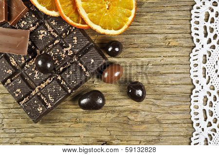 Chocolate and dried orange