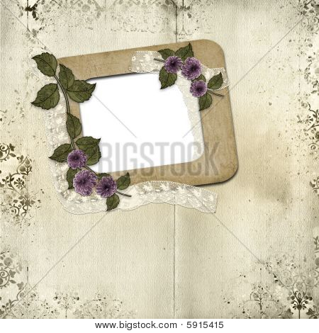 Vintage Frame mit Blumen