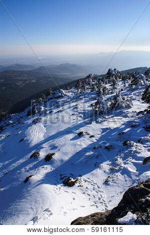 Snowy mountains and 